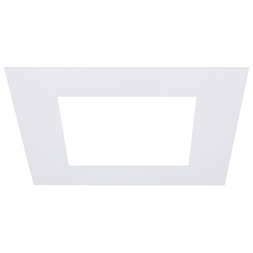 S13551 - 6-Inch Square Flat Goof Ring for Commercial Downlights White - Satco Nuvo