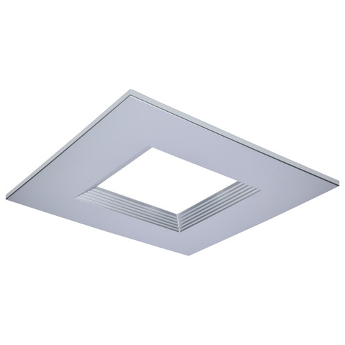 S21673 - 10-Inch Square Trim Silver Finish for LED Commercial Downlight - Satco/Nuvo