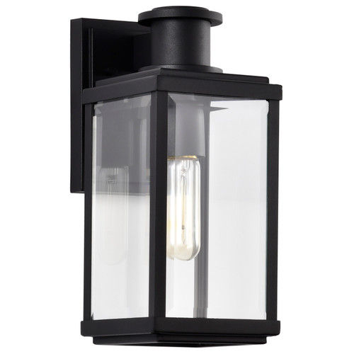 60-8510 - Luca Small Outdoor Wall Lantern 13 Tall Sand Black Clear Beveled Glass - Satco Nuvo