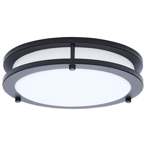 62-1975 - 10 Inch LED Flush Mount 18W CCT Selectable 2700K-5000K Black Finish - Satco/Nuvo