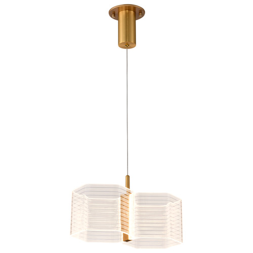 62-2406 - Kenzo LED 2-Light Mini Pendant 12W 3000K Polished Anodized Bronze - Satco/Nuvo