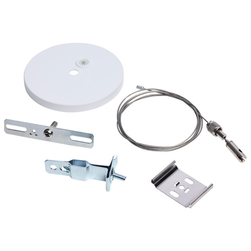 65-1194 - Suspension Kit Run Starter With Canopy for LED Linear System White Finish - Satco/Nuvo