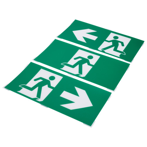 67-540 - Running Man Green Edge Lit Exit Sign 3W 120-347V 2HR Battery Backup Single/Dual Face - Satco/Nuvo