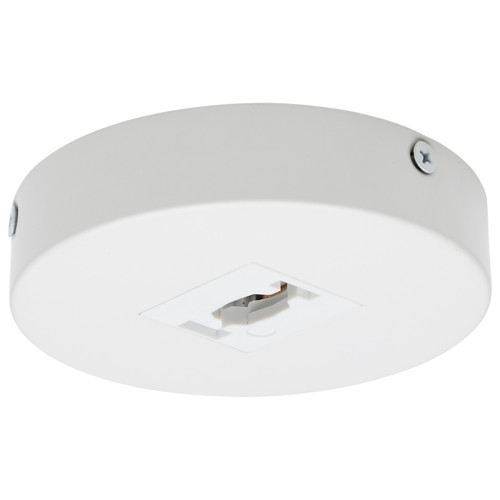 TP248 - Single Monopoint Adapter Round White Finish H-Style 100W Max - Satco/Nuvo