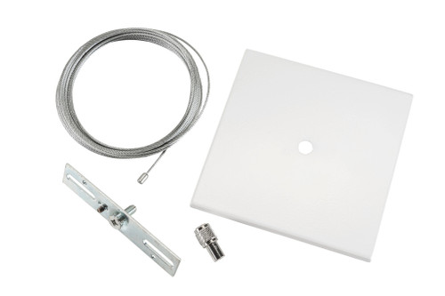 KT-LALED-5SC-1-NF-KIT - 5" Square Canopy Cover Non-Feed Kit J-Box/Stud Mount White - Keystone Technologies