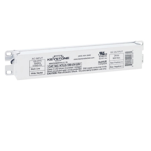 KTLD-100-UVN-24V-SC1 - 96W 24V Constant Voltage LED Driver 4A 120-277V Input - Keystone Technologies