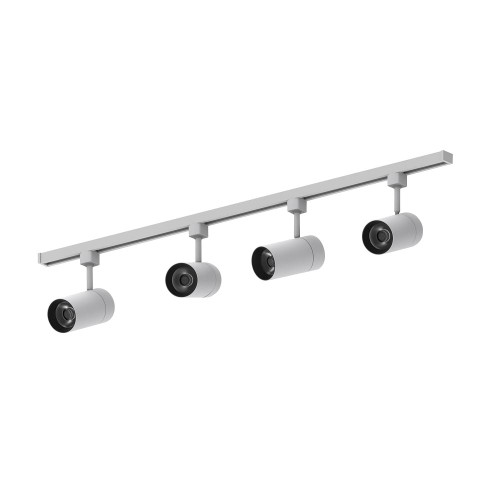 NTLE-865930NW/4H - 4-ft Track Pack with (4) MAX 2450lm 3000K Narrow Flood Optic LED Track Heads - Nora Lighting