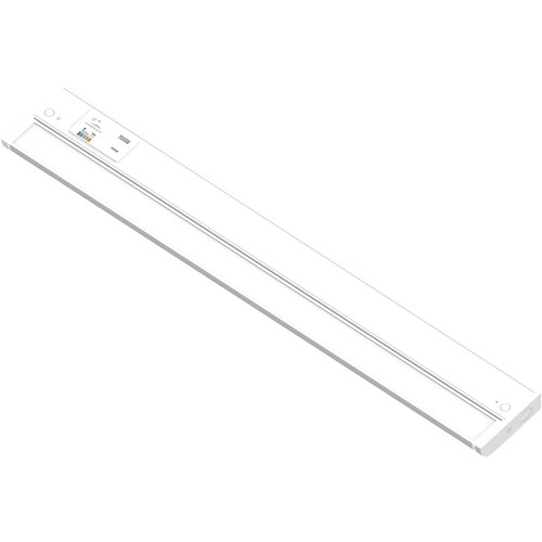 NUDA-24TWMPW/USB - 24" 15W 120V Adjustable LED Under Cabinet Light 1375 Lumens Selectable CCT USB Ports - Nora Lighting