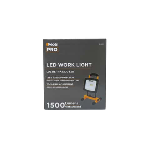WL40024 - 1500 Lumen Portable LED Work Light 16W 4000K Steel H-Stand - Southwire Woods Pro