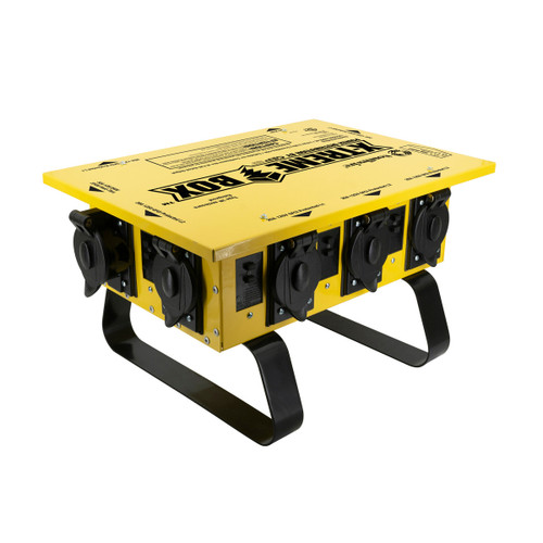 6506TLSX - 50A 125/250V Temporary Power Distribution Box 6x L5-20R Twist Lock + L6-30R Sled Base - Southwire