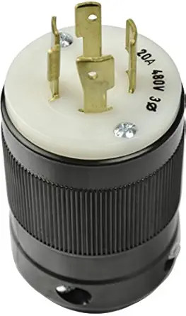 2016P - 20A 3-Phase 480V Marinco Plug 3P4W L16-20 Twist Lock - Southwire