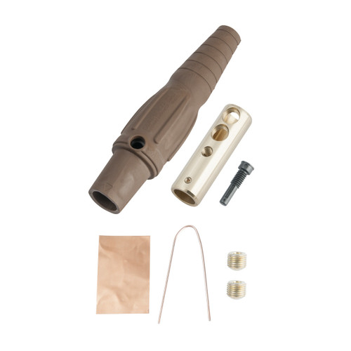 CL40FBR - 2/0-4/0 Brown Female Connector 600V/400A 1P1W Cam-Style Plug - Southwire