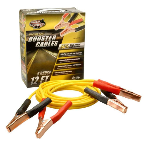 84458802 - 12 ft 8 Gauge 200 Amp Yellow Booster Cables - Southwire