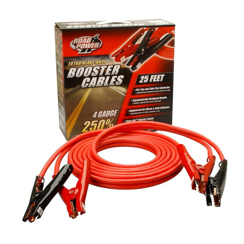 86620104 - 4 Gauge 25 ft Booster Jumper Cables 250A PolarGlo Red - Southwire