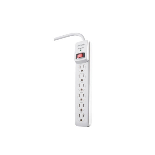 41492 - 6 Outlet Surge Protector 510J 3ft Cord White - Southwire