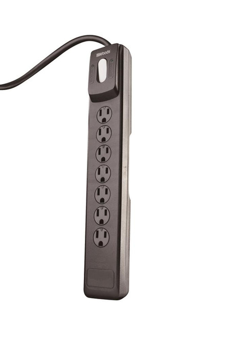41626 - 7-Outlet Surge Protector 1780J 4ft Cord Black - Southwire