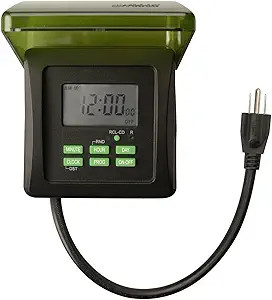 50015WD - Outdoor 24HR 7-Day Digital Timer 3/4 HP 15A Dual Outlet - Southwire
