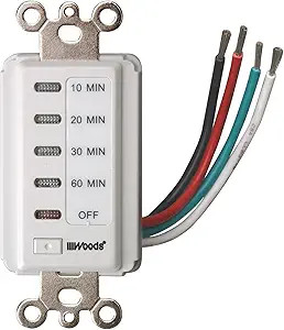 59008WD - 15 Amp 60 Minute In-Wall Digital Countdown Timer Switch White - Southwire