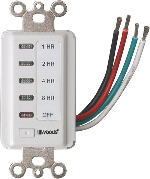 59013WD - In-Wall 15 Amp 1-2-4-8 Hour Digital Countdown Timer Switch White - Southwire