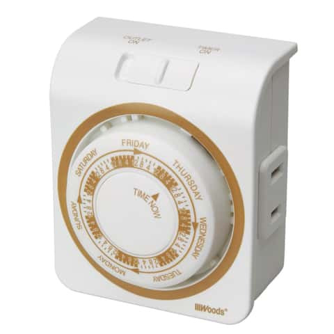 50003WD - 15A 7-Day Indoor Plug-In Mechanical Vacation Timer Dual Outlet - Southwire