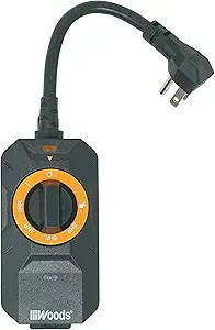 50121WD - Outdoor 24-Hour Dusk to Dawn Light Sensor Timer 1 Grounded Outlet 15A - Southwire Woods