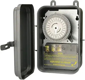 59101RWD - 120V 40A SPST 24-Hour Mechanical Time Switch Outdoor Gray - Southwire