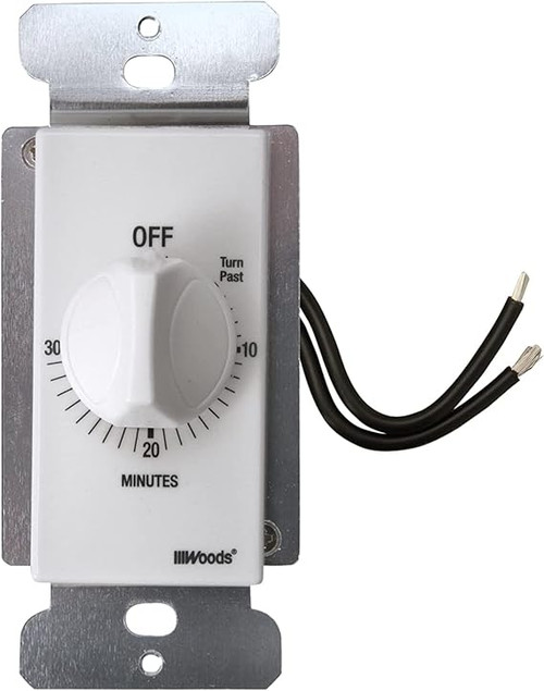 59714WD - In-Wall 30-Minute Spring Wound Timer Switch 20A 125V White - Southwire Woods