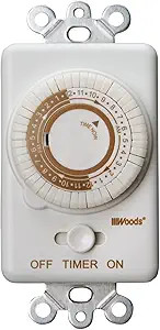 59745WD - 20 Amp 24-Hour In-Wall Mechanical Timer White - Southwire