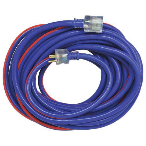 26480064 - 10/3 SJTW 50 ft Outdoor Heavy Duty Extension Cord Blue/Red with Power Indicator - Southwire