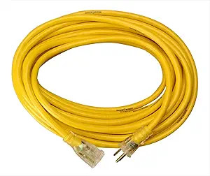 2883 - 25ft Heavy-Duty Extension Cord 12 AWG 15A with Lighted End - Southwire Yellow Jacket