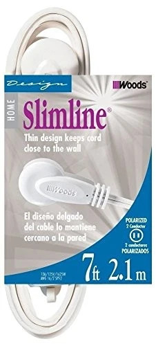 2236 - 7' 16/2 Slimline Extension Cord White - Southwire