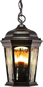 EHL-130W-MD - 12.5W LED Flickering Flame Hanging Lantern 1300 Lumens 3000K/1800K Dual Mode Non-Dimmable - Euri Lighting