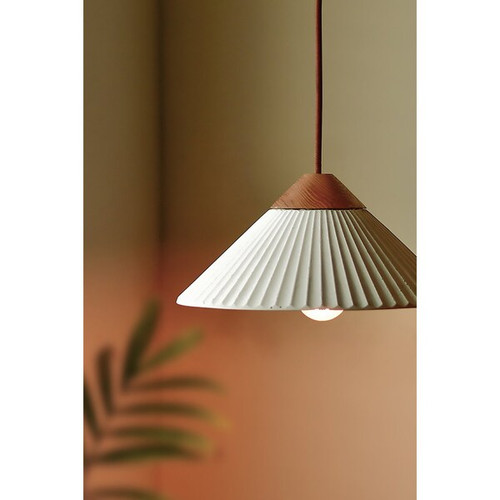 EIN-HL1CW-1100 - Artisan Concrete Collection Summit Mountain Pendant Fixture Cream White Max 20W E26 Damp Rated - Euri Lighting