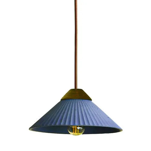 EIN-HL5OB-1100 - Summit Mountain Ocean Blue Handmade Concrete Pendant Max 20W E26 Damp Rated - Euri Lighting