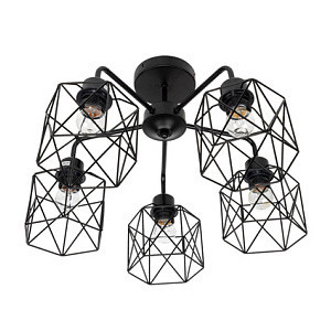 ASD ATTIC NOVA-CN-5E26-BK - Attic Nova 5-Light E26 Chandelier 120V Black - ASD Lighting