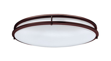 ASD-FMOV-32D50BZ - 32" LED Oval Double Ring Flushmount 50W Selectable CCT Bronze - ASD Lighting