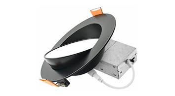 ASD-JBR-GB-4D9BK-6P - 4" 9W LED Gimbal Recessed Mini Panel Selectable CCT Black 6-Pack - ASD Lighting