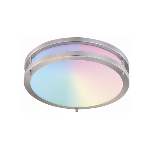 ASD-LFMDR-18D28SM-RGBW-NK - 18" 28W Smart RGBW Double Ring Flush Mount - ASD Lighting
