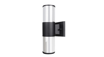 ASD-WGLR-2E26SM-BK - Outdoor Wall Cylinder 2xE26 Smoky Glass Black - ASD Lighting