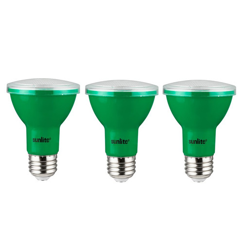 40250-SU - 3W Green LED PAR20 Medium Base Bulb 3-Pack - Sunlite