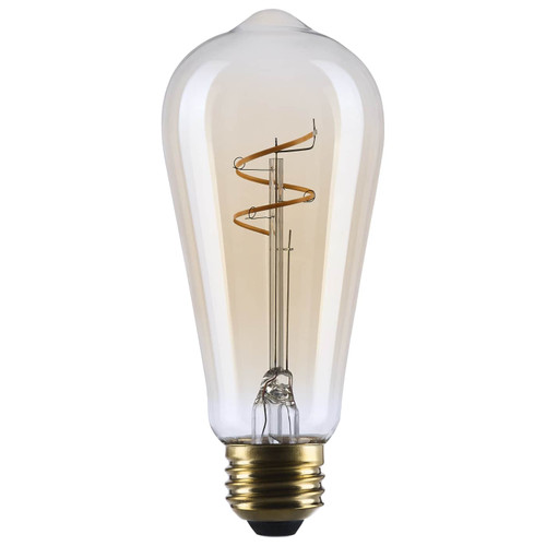 S14206 - 3.5W ST19 LED 2000K Clear Amber Filament Bulb - Satco