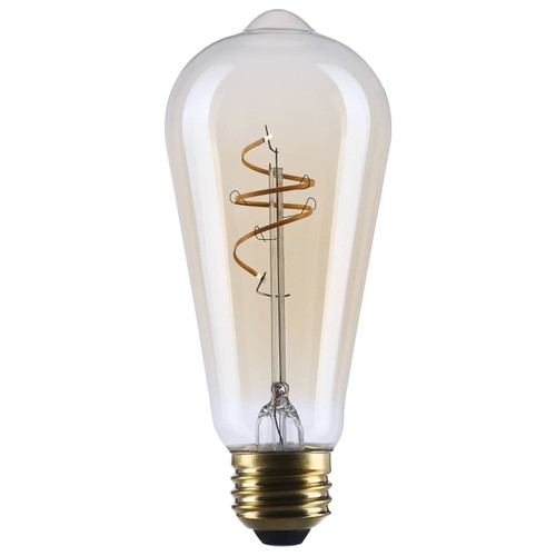 S14207 - 5.5W ST19 LED 2000K Amber Filament Bulb Medium Base - Satco
