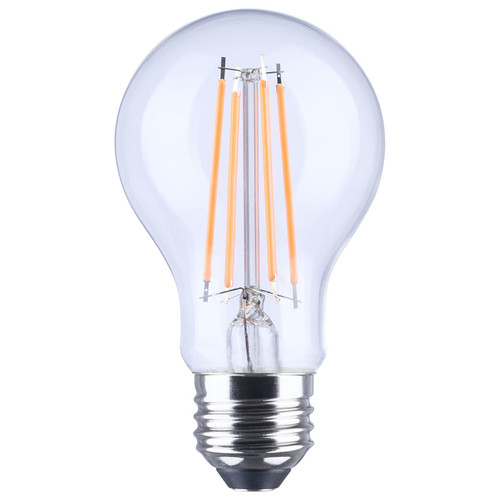 S14385 - 8W LED A19 Straight Filament Orange Glass Bulb 120V - Satco
