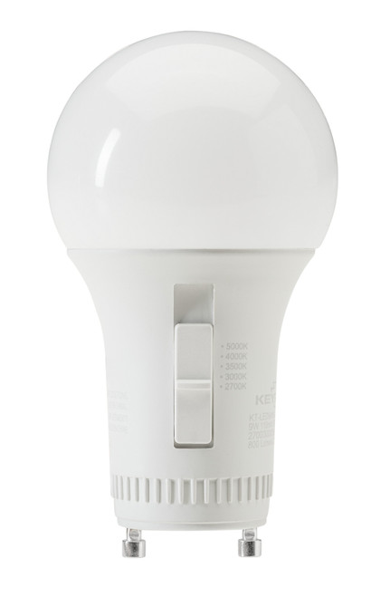 KT-LED9A19-O-8CSF-GU24 /G4 - 9W A19 LED Bulb GU24 Selectable CCT - Keystone Technologies