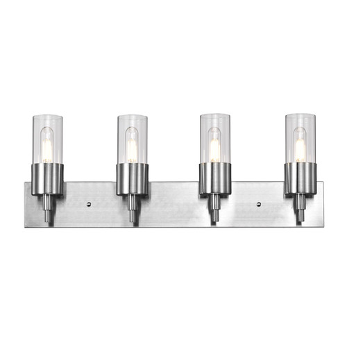 4476-A-4E26-62 - 4-Light Vanity Fixture T10 LED Filament 120V Satin Nickel - Sun Park Electronics