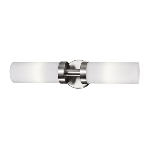 4479-223-62 (4479-209-62-E26) - 2-Light 46W Vanity Opal Glass Satin Nickel - Sun Park Electronics