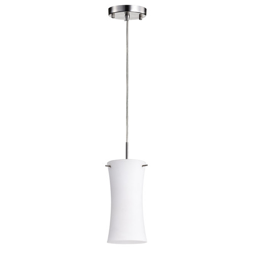 P120-1-62-E26 - 9W E26 LED Mini Pendant Satin Nickel Opal Glass - Sun Park Electronics