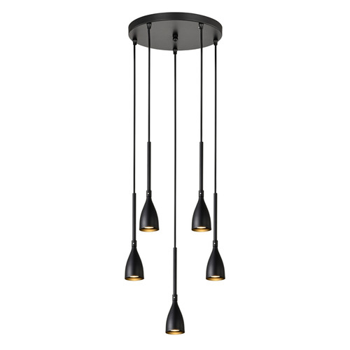 P495D-R-05-GU10 - 40W LED Pendant 3000K 2000lm GU10 Black Shade - Sun Park Electronics