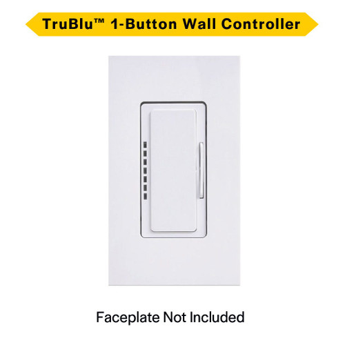 PSC-DM-WS-100-BLE-SR-WH - TruBlu Bluetooth 1-Button Wall Controller 120-277V White - Halco