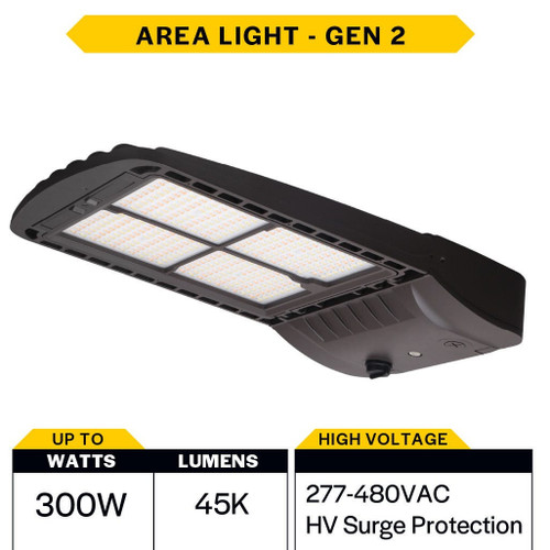 SAL2-4-LS-CS-T35X-H-BZ - SekTor G2 LED Area Light 277-480V Bronze - Halco